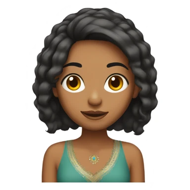 indian girl with medium hair length with nice eyelashes sticker