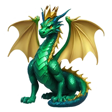 Dragon wearing a crown sticker