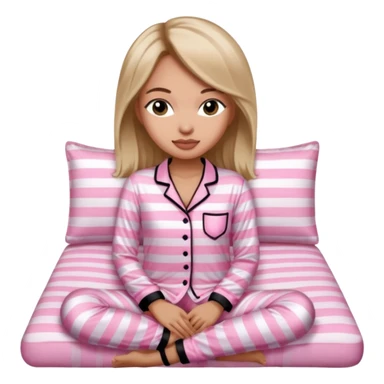 victoria secret pjs light pink and black stripes women sticker