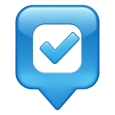 Tick blue instagram sticker