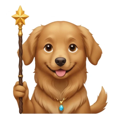 dog with a wand sticker