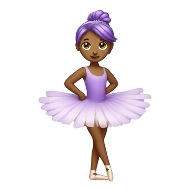 cute ballerina turkey purple  sticker