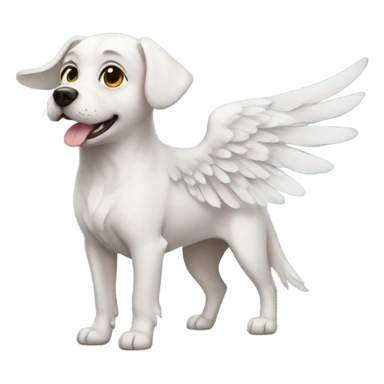 Dog with wings sticker