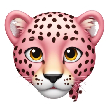 a pink cheetah sticker
