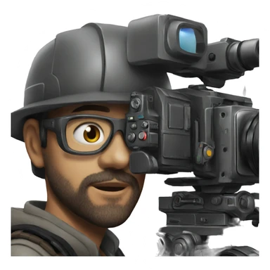 hyper realistic mech cameraman sticker