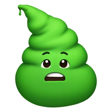 Green poop sticker
