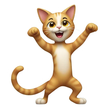 Cat doing a crip walk sticker