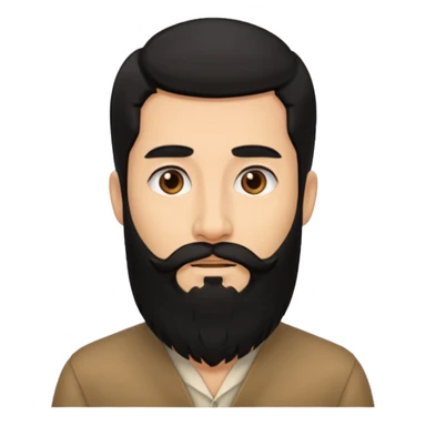 رجل لديه شعراسود طويل ولحية  sticker