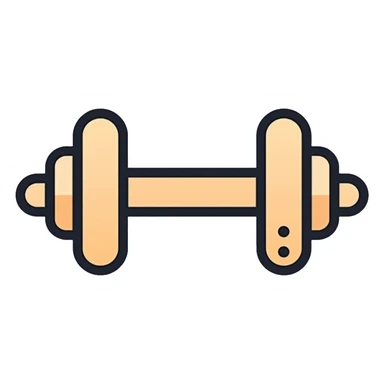 beige dumbbell for exercise sticker
