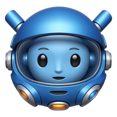 blue spacecraft sticker
