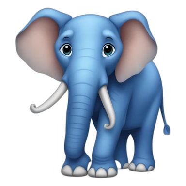 an elephant with blue feet sticker