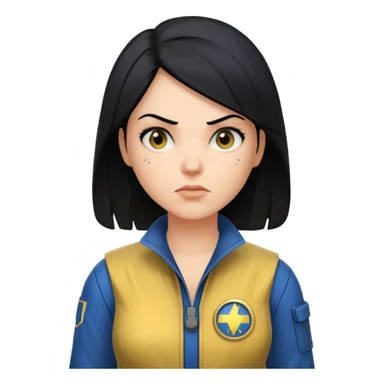 Lucy (black hair) from the Fallout TV show sticker