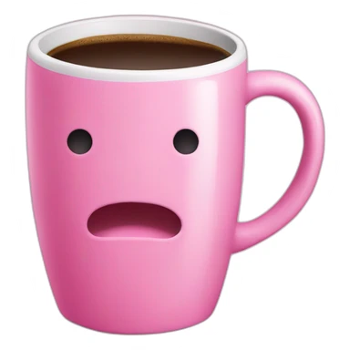 Pink mug writeen "hot coffee hot ideas" sticker