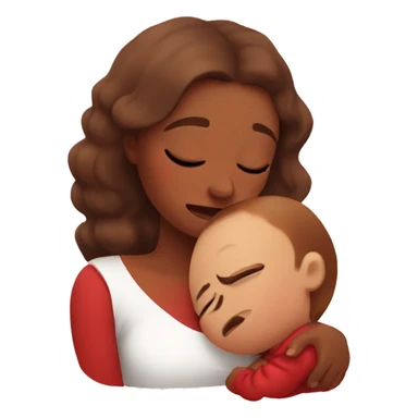 Tired mom with devil baby sticker