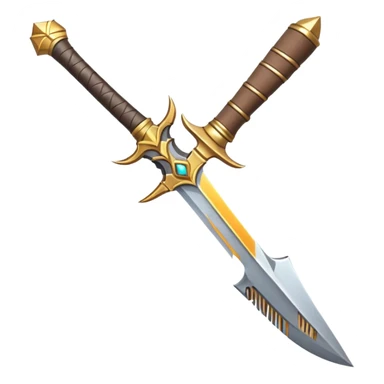 desert dagger object icon, curved blade, sandy steel texture, leather wrapped handle, subtle gold accents, fantasy desert weapon, 3D cartoon, mobile game icon style, centered, clean background, soft shadow, no text, no watermark
 sticker