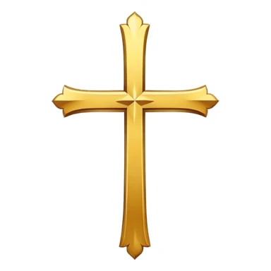 Christian cross that is golden sticker