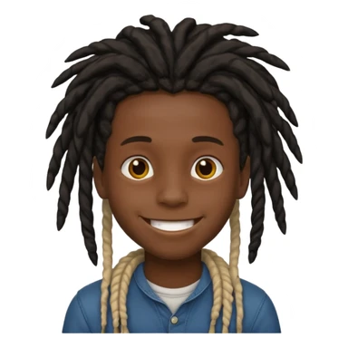 karate boy, black skin, dreadlocks sticker