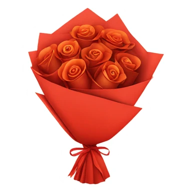 orange light shades  Rose bouquet with red wrap paper  sticker