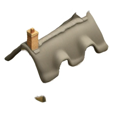 Cotswold cottage isometric isolated sticker