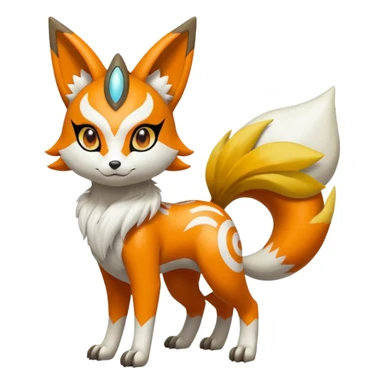 Meloetta-Lombax-Renamon-Pokémon-Fakémon-creature sticker