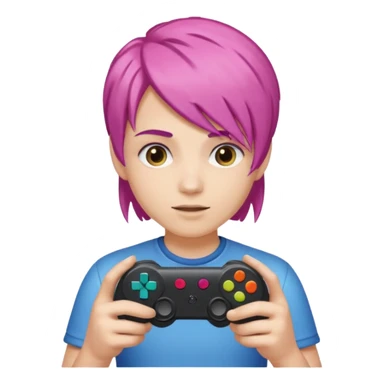 colored hair gamer game pad controller sticker