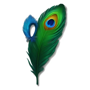 Peacock feather and lord Krishna sticker
