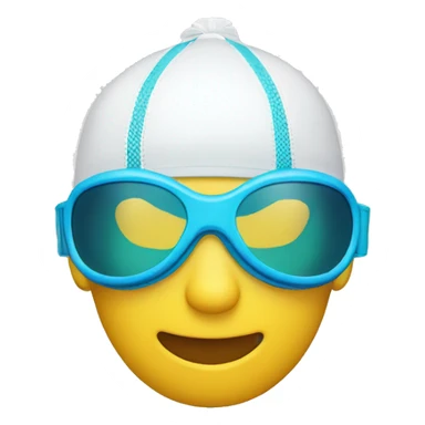 swim cap goggles sticker