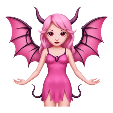 succubus pink dress sticker