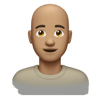 bald pale brown dad sticker