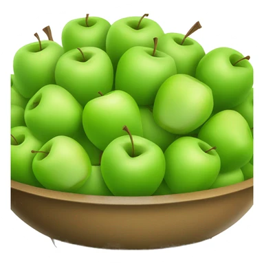 a bowl of green apples sticker