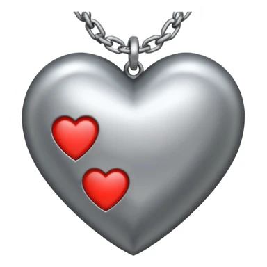 A metal heart with a chain wrapped around sticker