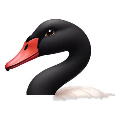 Black swan with 🎀 sticker