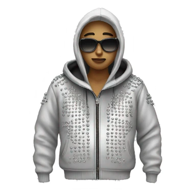 Studded scuba sweatshirt sticker