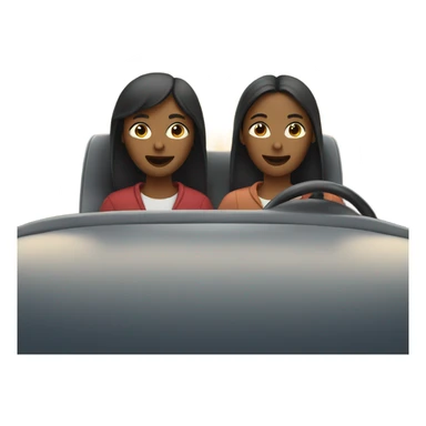2 women driving long distance  sticker