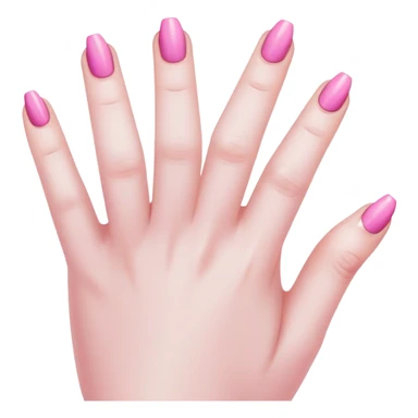 Pink painted nails sticker