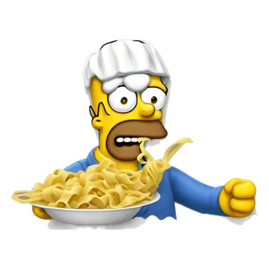 Hommer simpson eat pasta sticker