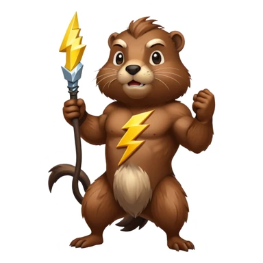 Beaver that looks like Zeus  sticker