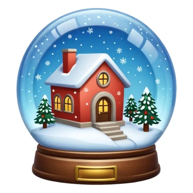 house in snow globe sticker