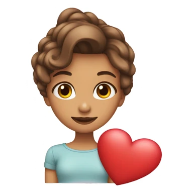 Una chica dentro de un corazón  sticker