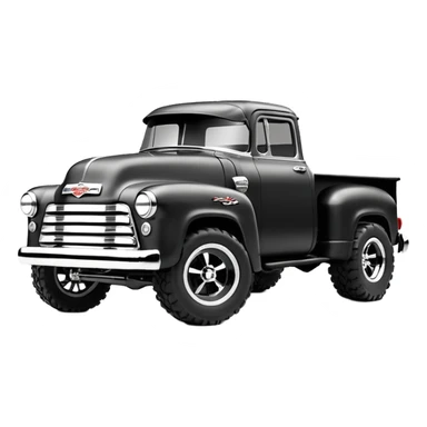1:10 off-road lcg smoking Arrma Traxxas Basher Wednesday Adam’s 1954 blackened tarnished hotrod streamlined anime Chevrolet extended cab rc pickup (extra wide low-profile pin tires chrome wheels with fenders) sticker