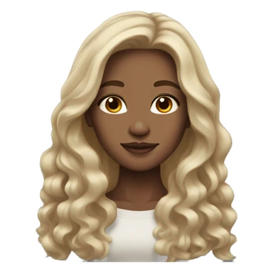 Beautiful woman with light skin, brown eyes, dark brown long wavy hair sticker