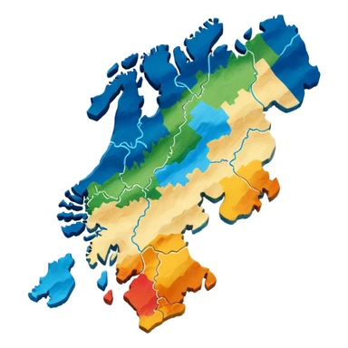 Finland geography map sticker