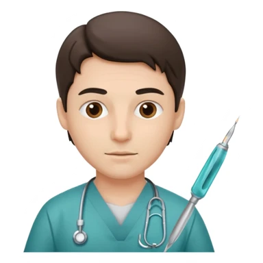 Surgeon with scalpel sticker