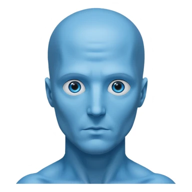Dr. Manhattan, eyes completely blank sticker