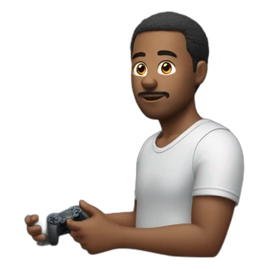 Man playing ps5 sticker