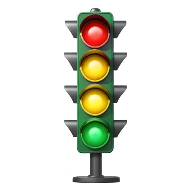 isometria illustrazione 3d Semaforo sticker