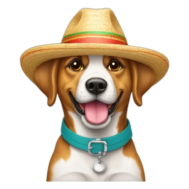 Perro peruano con sombrero sticker