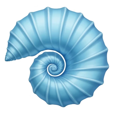 light blue conch shell with subtle shine sticker