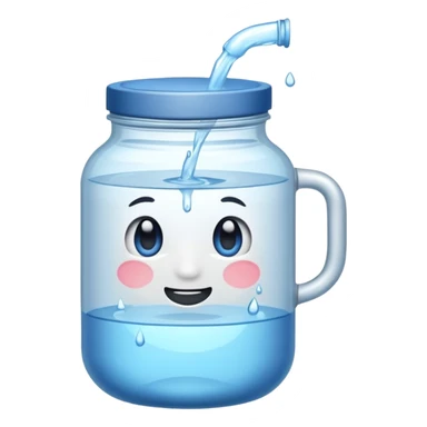 Aquarius (a jar spilling water) sticker