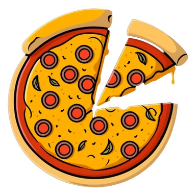 Extravagant gourmet pizza with gold leaf, wagyu beef, and truffle shavings sticker